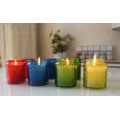 Hot sale various sprayed color glass candle holder candle jar